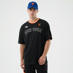 New York Mets Team Arch Oversized MLB T-Shirt Black - Taass Online