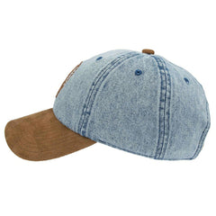 Boston Celtics Denim Suede 1904 Strapback NBA Cap Blue/Brown - Taass for sale