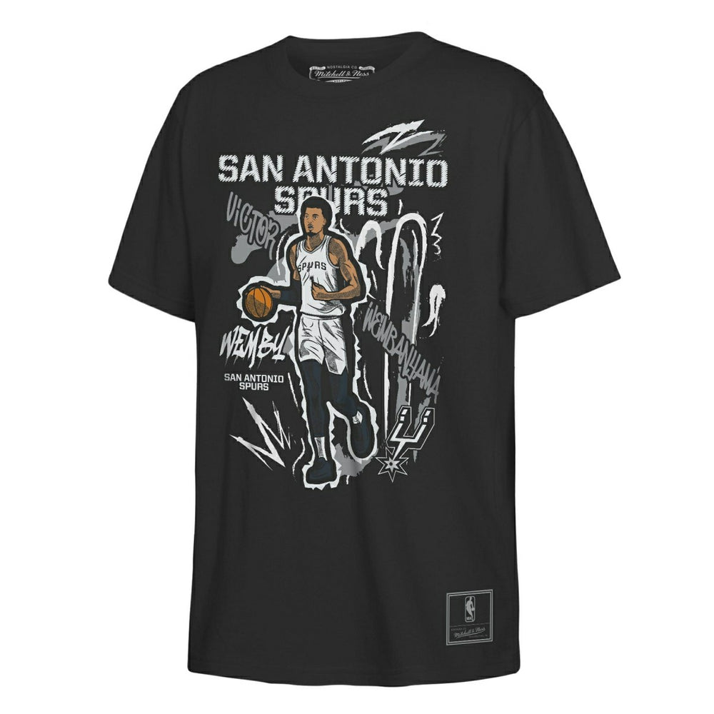 Victor Wembanyama San Antonio Spurs NBA Chalked Up T-Shirt Black (YOUTH) - Taass US