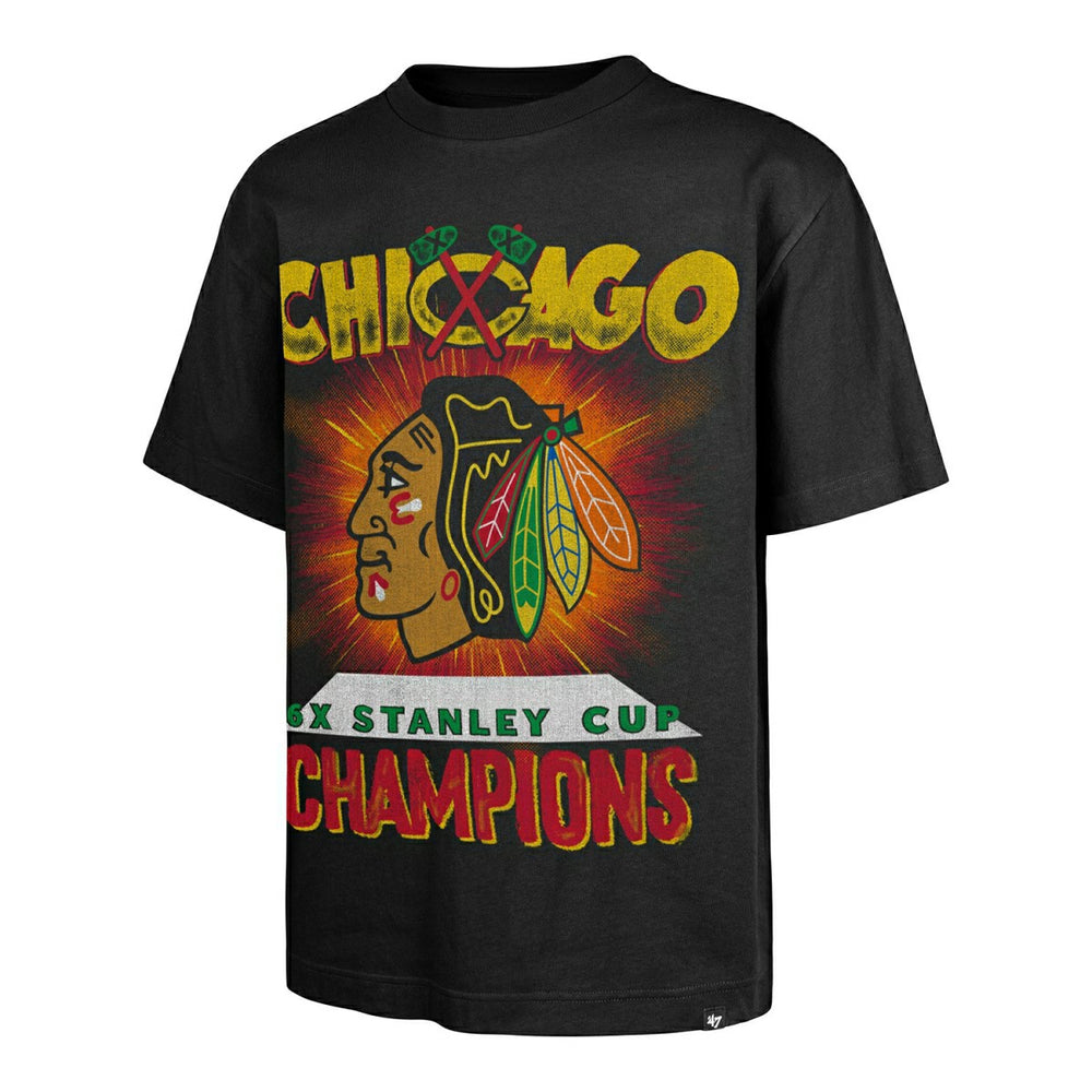 Chicago Blackhawks Flint Sigma '47 Foundation NHL T-Shirt Black - Taass sale