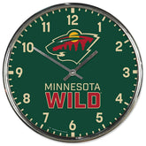 Minnesota Wild Chrome NHL Team Design Wall Clock - Taass for sale