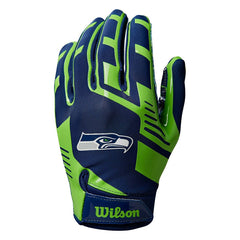 Seattle Seahawks Wilson Stretch-Fit NFL Receivers Gloves - Taass on sale