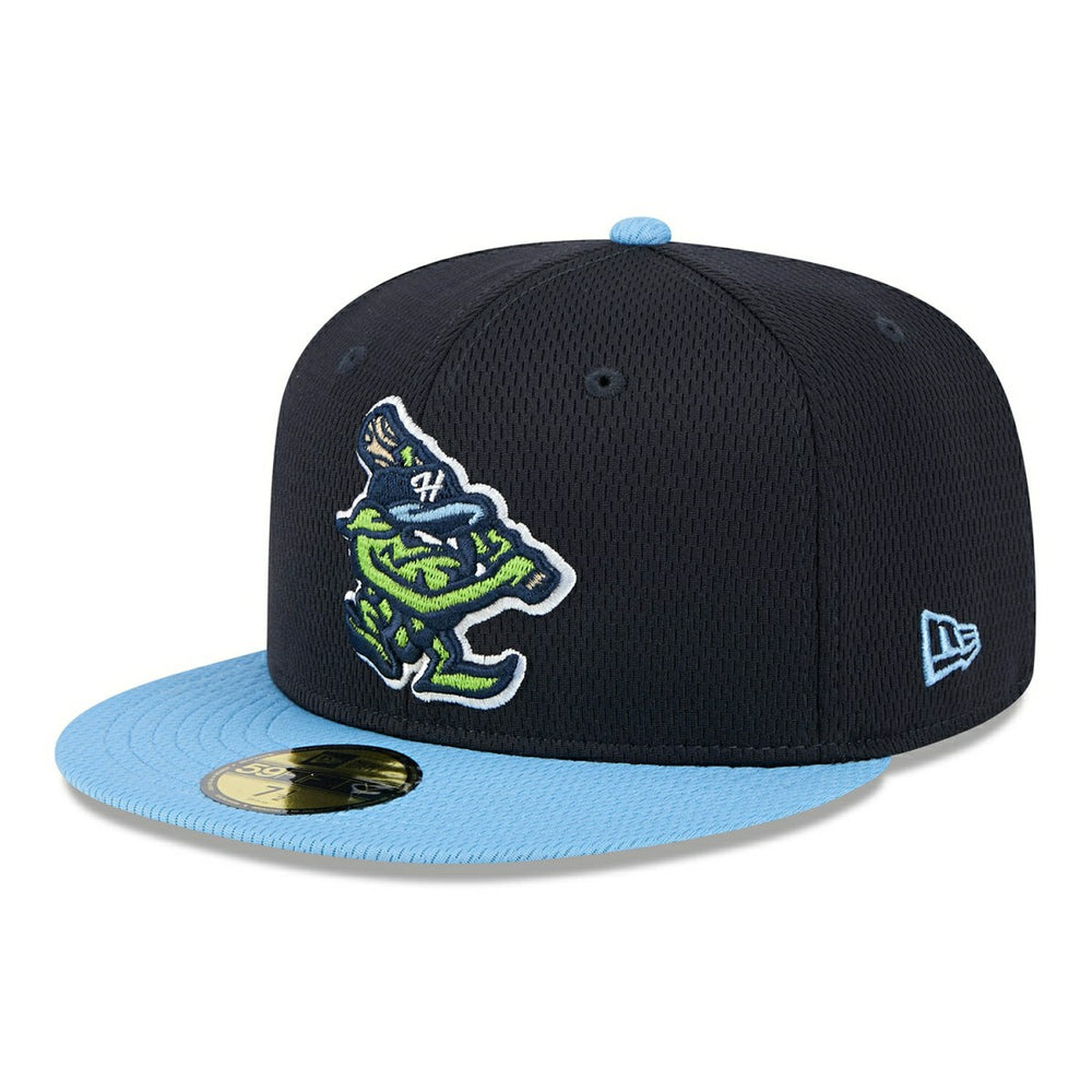 Hillsboro Hops MiLB Batting Practice Authentic 59FIFTY Fitted Cap Navy - Taass for sale