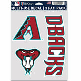 Arizona Diamondbacks Multi-Use MLB Decals Set (3 Pcs.) - Taass US