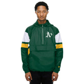 Athletics MLB Quarter Zip Windbreaker Jacket Green - Taass US