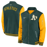 Athletics 2026 MLB Authentic Dugout Bomber Jacket Green - Taass for sale