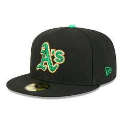 Athletics 2026 St. Patrick's Day MLB Authentic 59FIFTY Cap Black - Taass sale