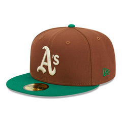 Oakland Athletics Harvest New Era 59FIFTY Fitted MLB Cap Brown - Taass Online