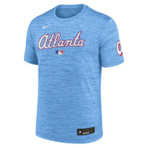 Atlanta Braves City Connect 2026 MLB Authentic Velocity T-Shirt Blue - Taass for sale