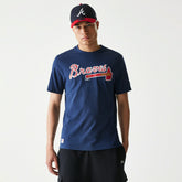Atlanta Braves Team Logo MLB T-Shirt Navy - Taass Online