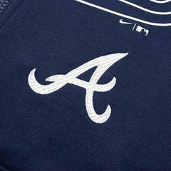 Atlanta Braves Knockout Script MLB Full-Zip Hoodie Navy - Taass outlet