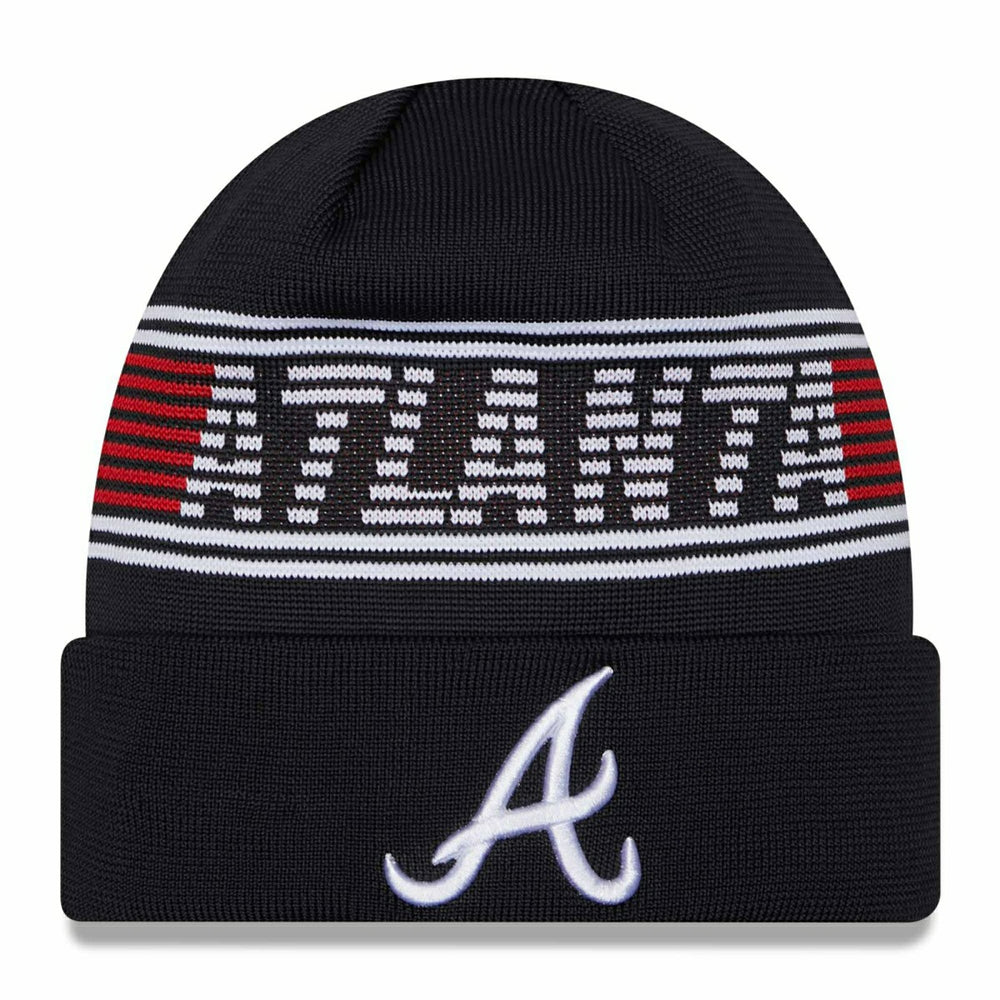 Atlanta Braves Authentic 2024 MLB Clubhouse New Era Beanie Knit - Taass for sale