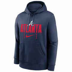 Atlanta Braves Nike Club Slack MLB Hoodie Navy - Taass Online