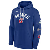 Atlanta Braves Nike Rewind Lefty MLB Hoodie Blue - Taass US