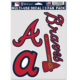 Atlanta Braves Multi-Use MLB Decals Set (3 Pcs.) - Taass on sale