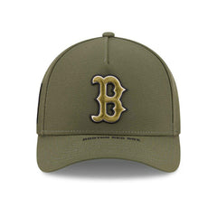 Boston Red Sox 2026 MLB Armed Forces 9FORTY M-Crown A-Frame Adjustable Cap Olive - Taass on sale