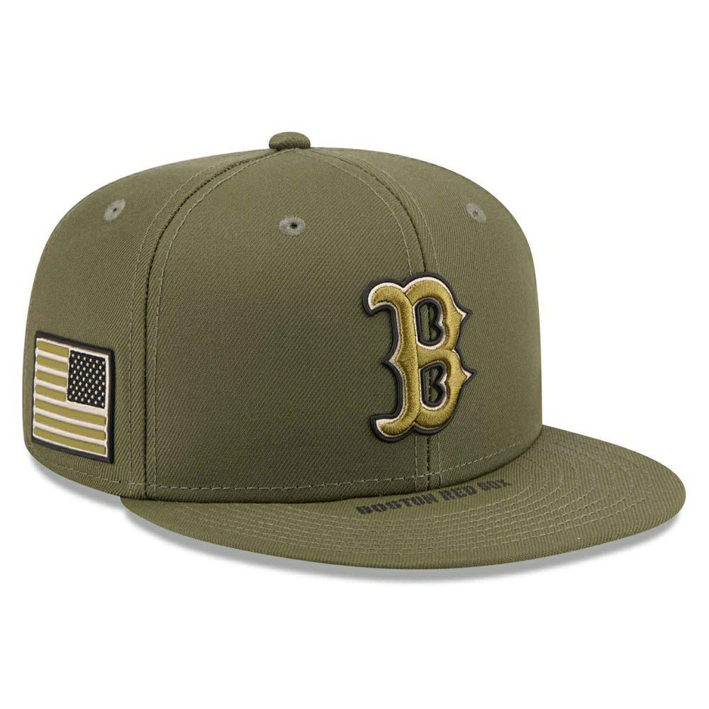 Boston Red Sox 2026 MLB Armed Forces Authentic 59FIFTY Fitted Cap Olive - Taass sale