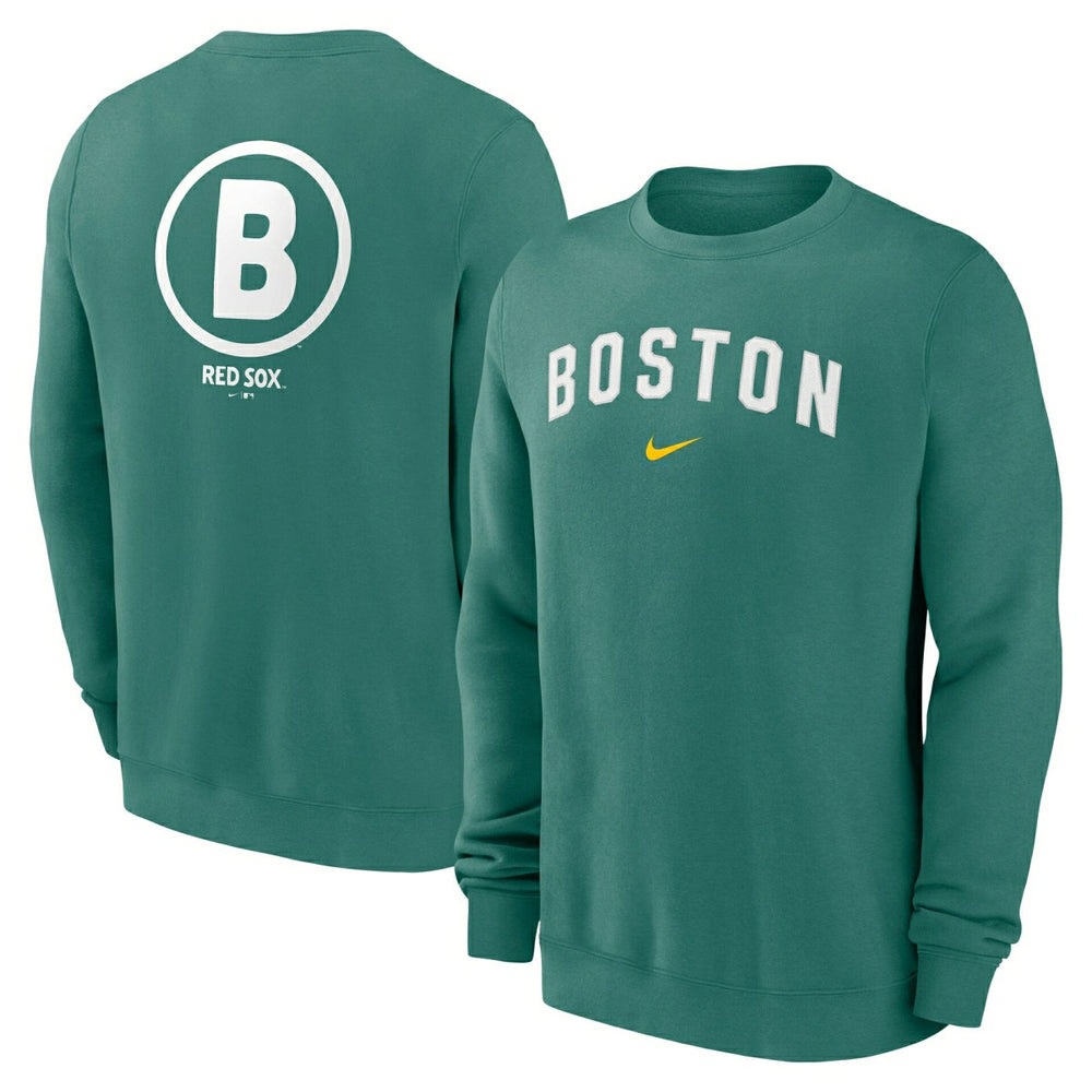 Boston Red Sox City Connect 2-Hit Club Crew Pullover Green - Taass discount