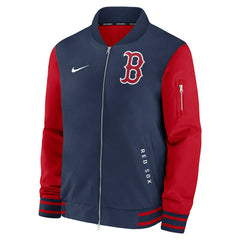 Boston Red Sox 2026 MLB Authentic Dugout Bomber Jacket Navy - Taass on sale