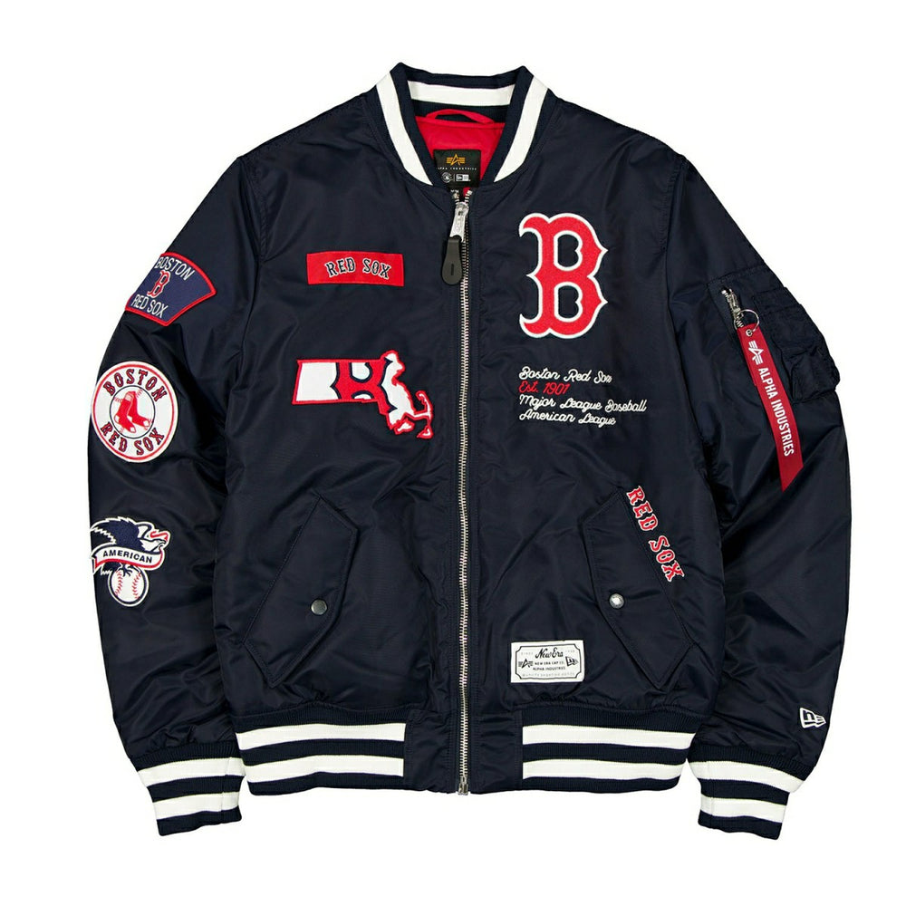 Boston Red Sox Alpha Industries MA-1 MLB Bomber Jacket Navy - Taass outlet