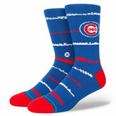 Chicago Cubs Chalk Stance MLB Crew Socks Blue - Taass outlet