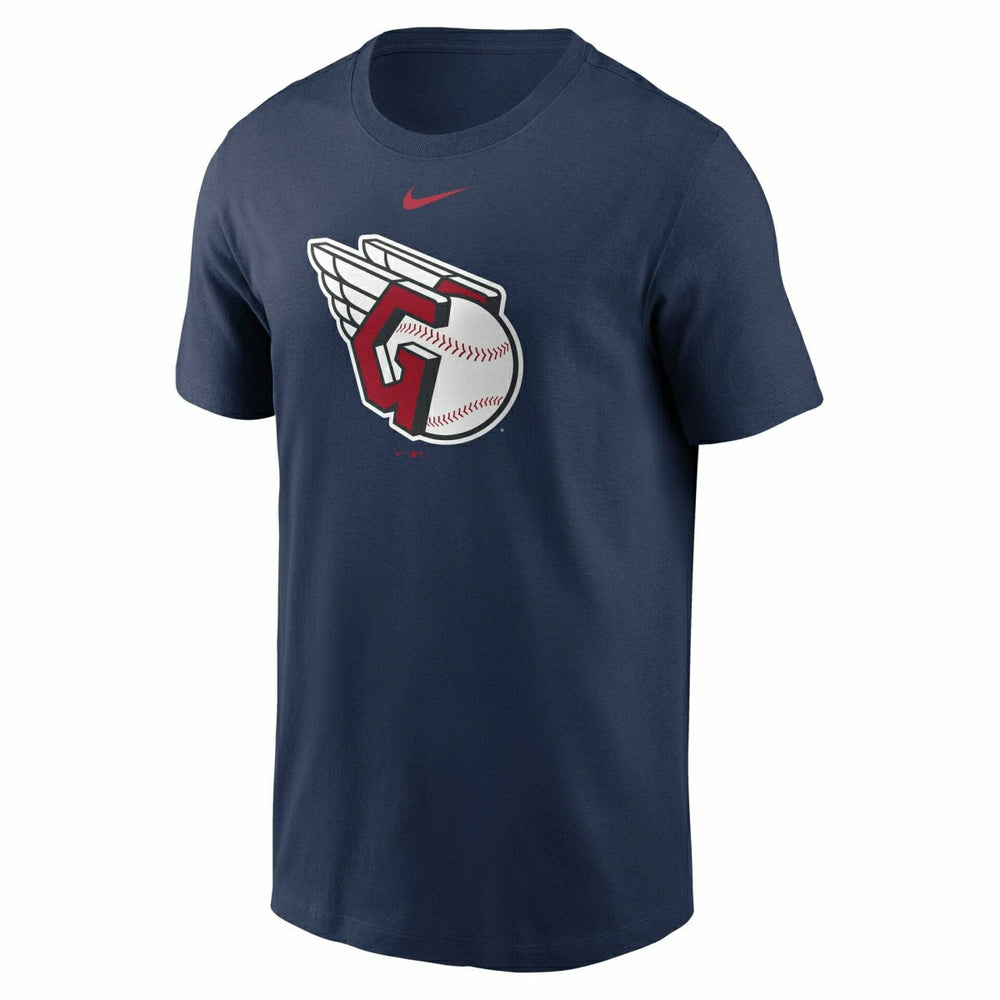 Cleveland Guardians Large Logo MLB T-Shirt Navy - Taass on sale