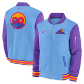 Colorado Rockies City Connect 2026 MLB Authentic Dugout Bomber Jacket Blue - Taass sale
