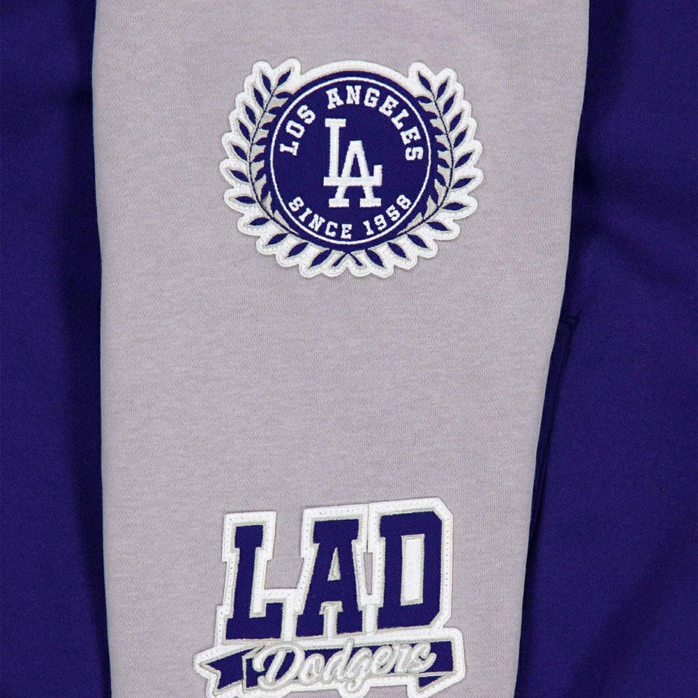Los Angeles Dodgers Full Snap Patch Jacket Blue/Gray - Taass Online