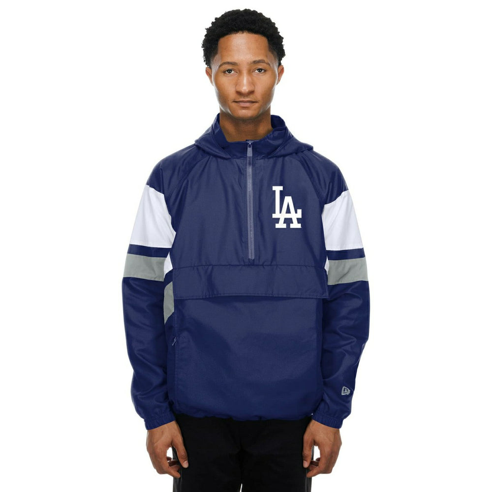 Los Angeles Dodgers MLB Quarter Zip Windbreaker Jacket Blue - Taass on sale