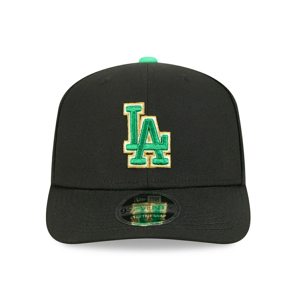 Los Angeles Dodgers 2026 St. Patrick's Day 9SEVENTY Stretch-Snap MLB Cap Black - Taass on sale