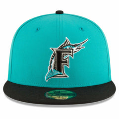 Florida Marlins 1997 World Series Cooperstown 59FIFTY Fitted MLB Cap Teal - Taass for sale