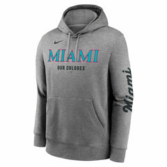 Miami Marlins City Connect Nike French Terry Club Hoodie Gray - Taass for sale