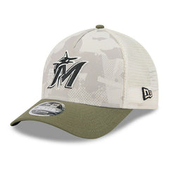 Miami Marlins 2025 MLB Armed Forces 9FORTY M-Crown A-Frame Snapback Cap - Taass for sale
