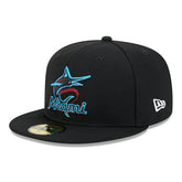 Miami Marlins 2025 MLB Clubhouse 59FIFTY Fitted Cap Black - Taass Online