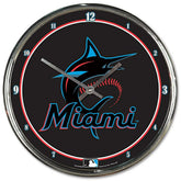 Miami Marlins WinCraft Chrome MLB Wall Clock - Taass discount
