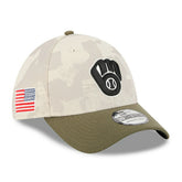 Milwaukee Brewers 2025 MLB Armed Forces New Era 39THIRTY Flex Cap - Taass for sale