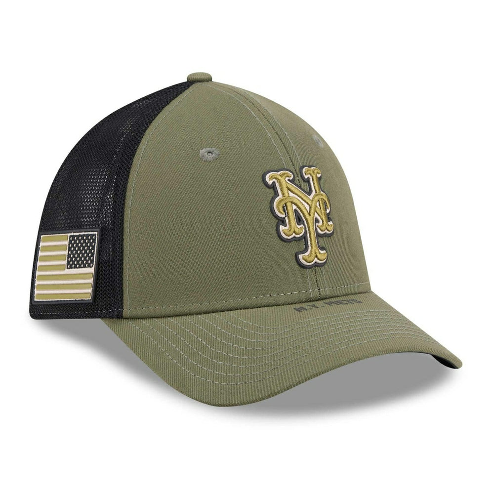 New York Mets 2026 MLB Armed Forces 39THIRTY M-Crown Flex Cap Olive - Taass sale