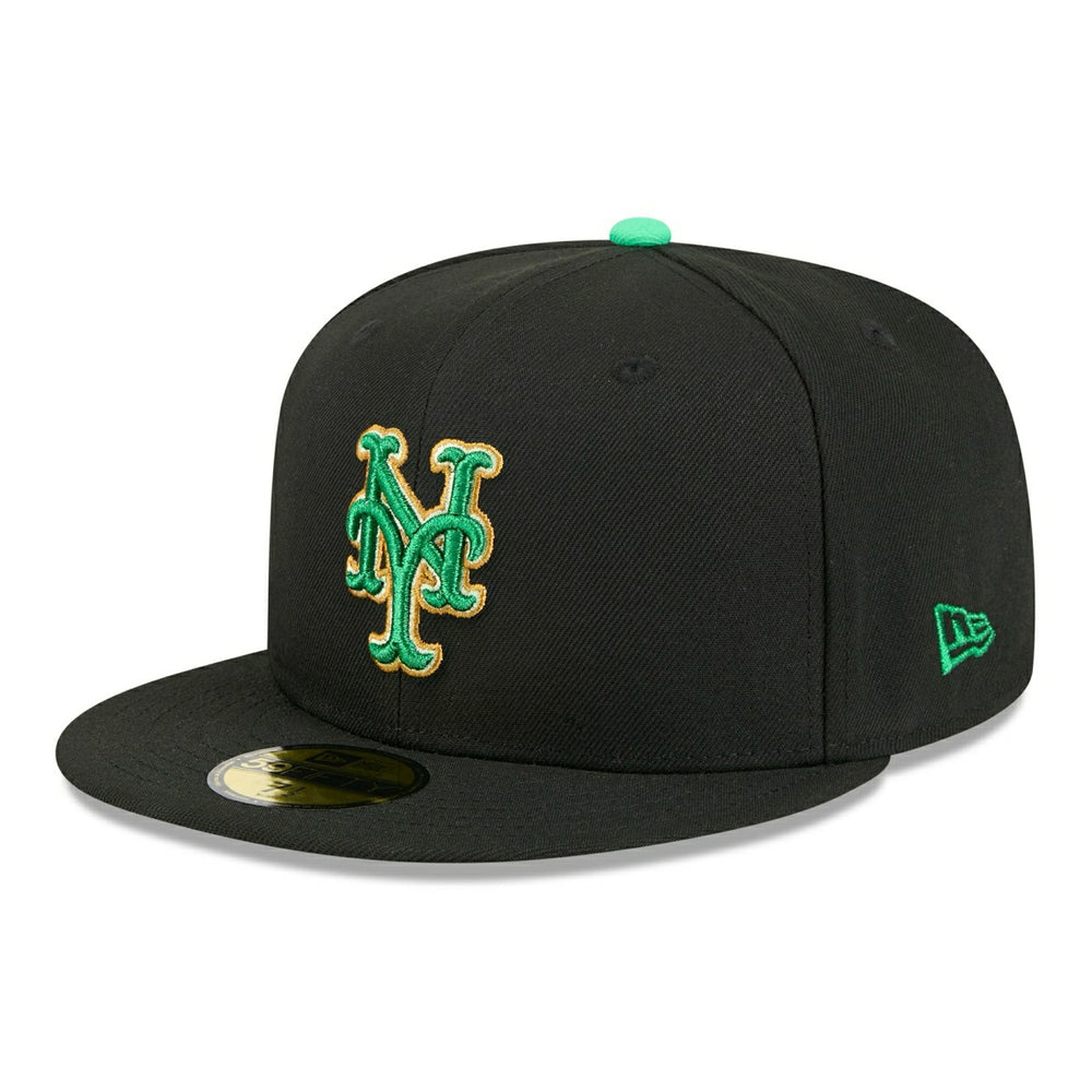 New York Mets 2026 St. Patrick's Day MLB Authentic 59FIFTY Cap Black - Taass Online