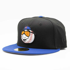 New York Mets Mr. Met 50th Anniversary 59FIFTY Fitted MLB Cap Black/Blue - Taass discount