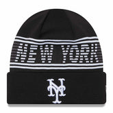 New York Mets Black Colorway 2024 MLB Clubhouse New Era Beanie Knit - Taass US