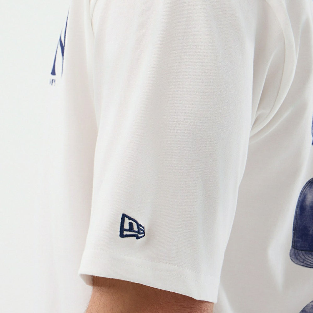 New York Yankees Cap Graphic MLB T-Shirt White - Taass US