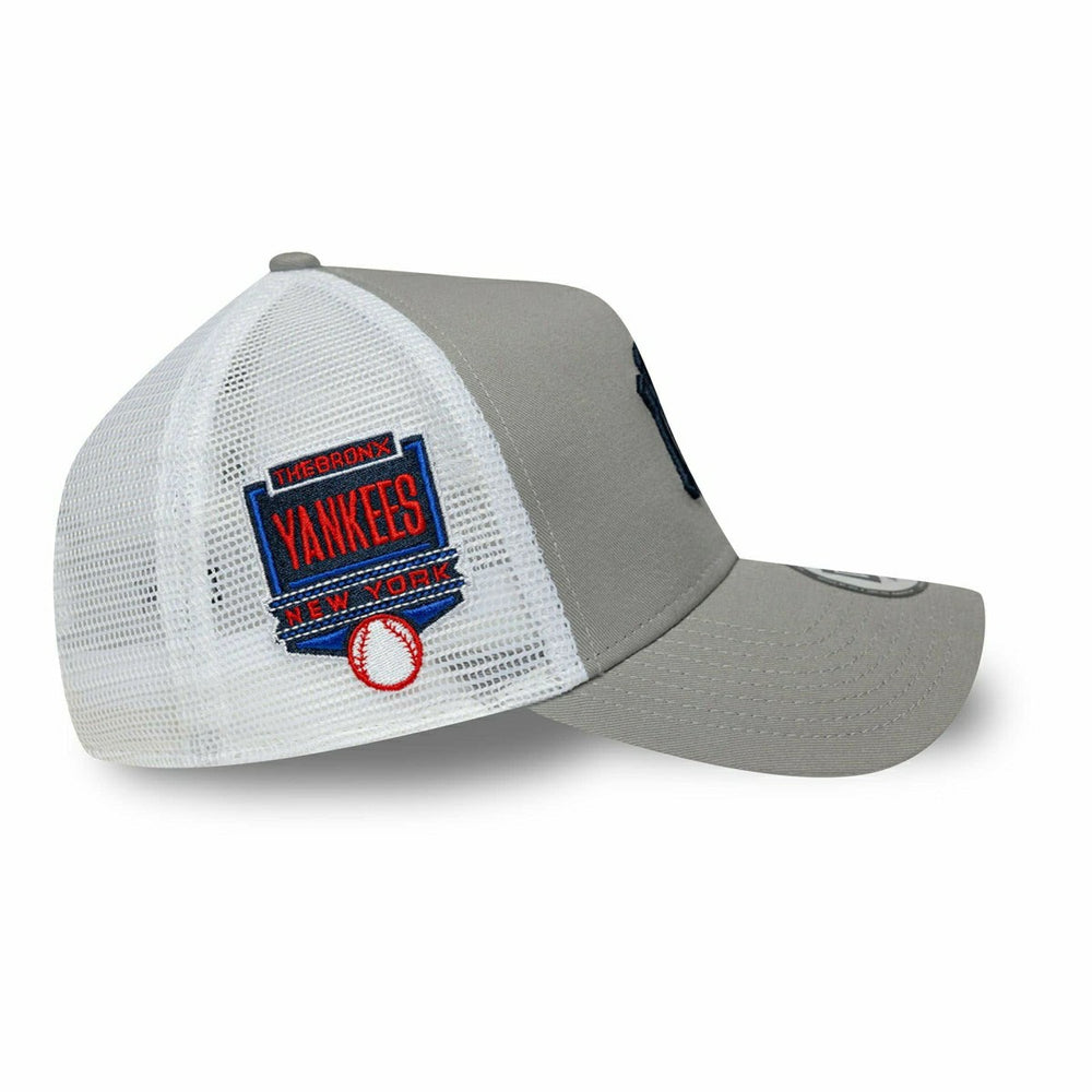 New York Yankees Side Patch Trucker Adjustable MLB Cap Grey - Taass for sale