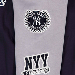 New York Yankees Full Snap Patch Jacket Navy/Gray - Taass Online