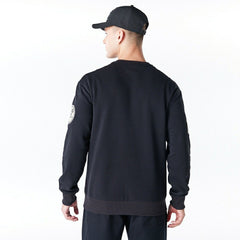 New York Yankees Tartan Infill MLB Crewneck Sweater Black - Taass Online