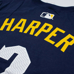 Bryce Harper #3 Philadelphia Phillies City Connect Player MLB T-Shirt Navy - Taass on sale
