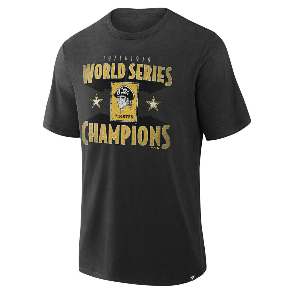 Pittsburgh Pirates Retro Stadium Slub MLB T-Shirt Black - Taass for sale