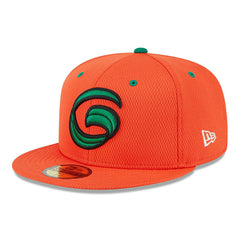 Greensboro Grasshoppers MiLB Batting Practice Authentic 59FIFTY Fitted Cap Orange - Taass outlet