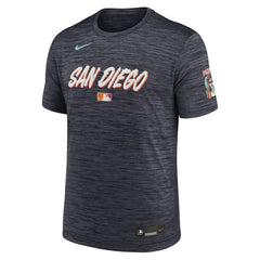 San Diego Padres City Connect 2026 MLB Authentic Velocity T-Shirt Navy - Taass sale