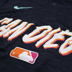 San Diego Padres City Connect 2026 MLB Authentic Velocity T-Shirt Navy - Taass sale
