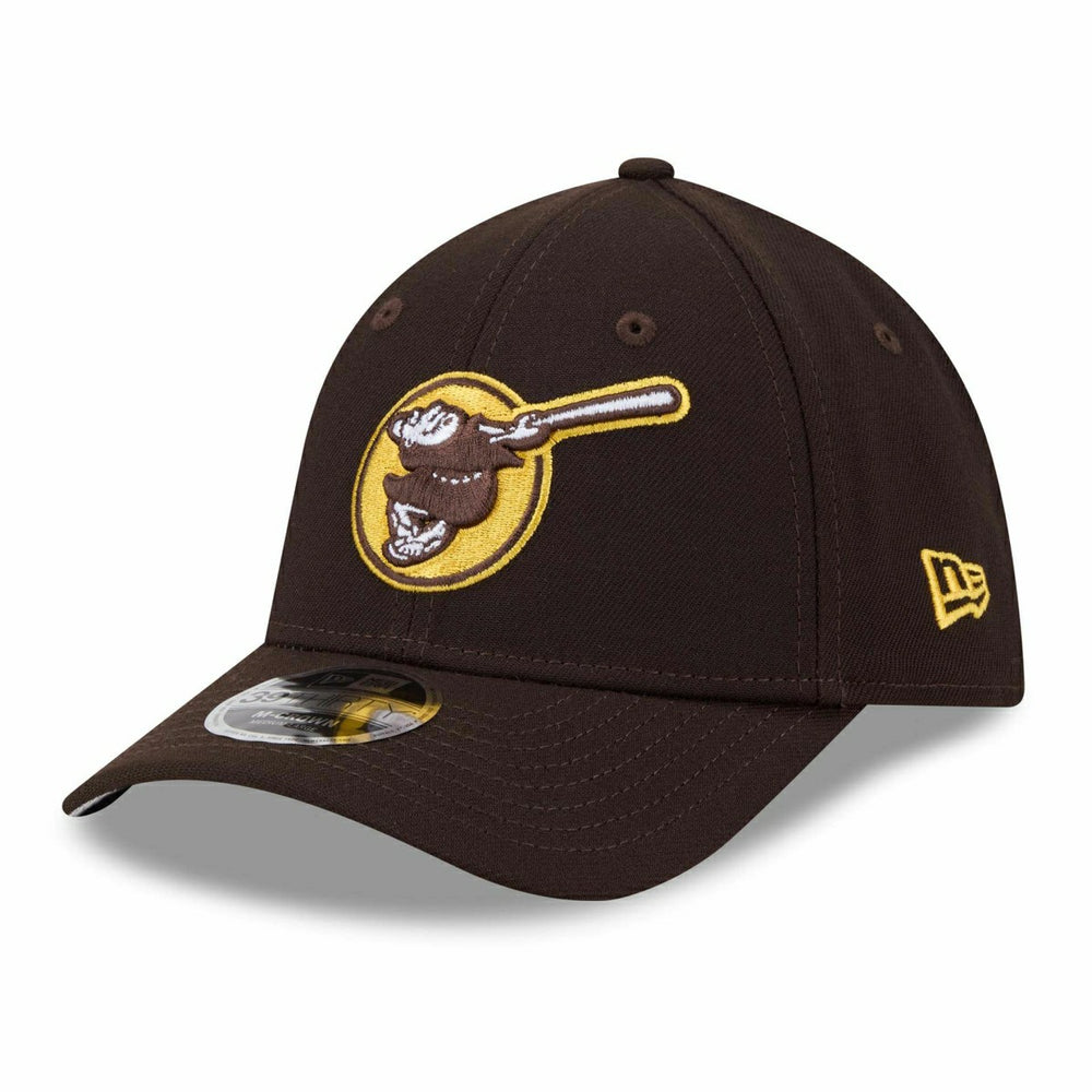San Diego Padres MLB Alternate Team Logo 39THIRTY M-Crown Flex Cap Brown - Taass on sale